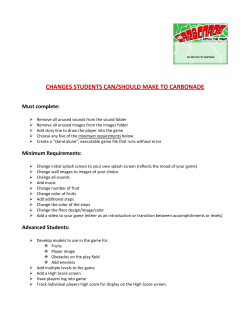 Carbonade Game Requirements