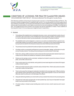 c0nditi0ns 0f licensing f0r p0ultry slaughter-h0uses
