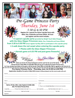 Pre-Game Princess Party Registration Form