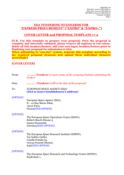 Letter - ESA