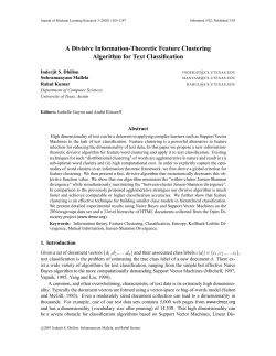 A divisive information-theoretic feature clustering algorithm for text