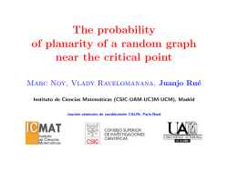 The probability of planarity of a random graph near the critical