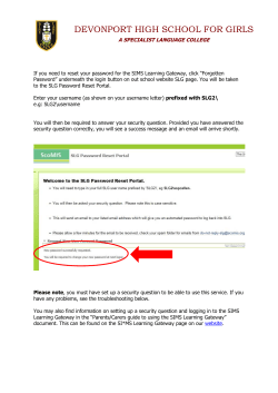 Password Reset Portal Guide - Devonport High School for Girls