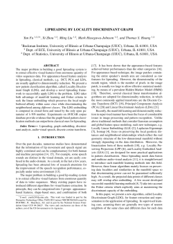 LIPREADING BY LOCALITY DISCRIMINANT GRAPH Yun Fu , Xi