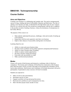 Technopreneurship - NUS Business School