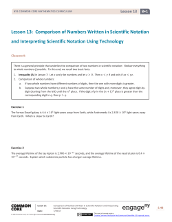 Grade 8 Mathematics Module 1, Topic B, Lesson 13