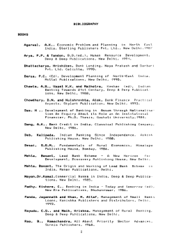 BIBLIOGRAPHY BOOKS Agarwal, A.K., Economic Problem and