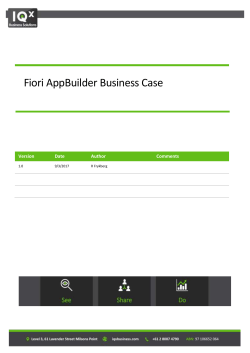 FAB Business Case - IQX Business Solutions