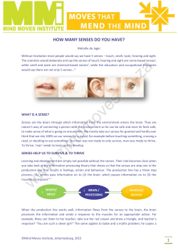 how many senses do you have?