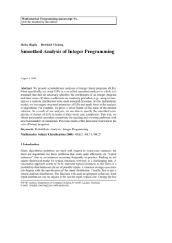 Smoothed Analysis of Integer Programming