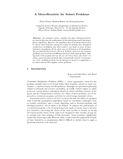 A Meta-Heuristic for Subset Problems