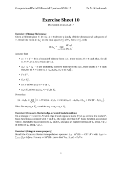 Exercise Sheet 10