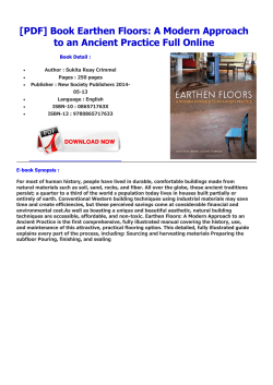 Book Earthen Floors: A Modern Approach to an