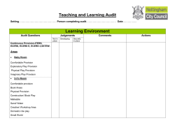 Teaching and Learning Audit