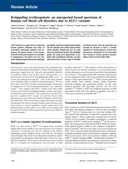 Kr&uuml;ppeling erythropoiesis: an unexpected broad
