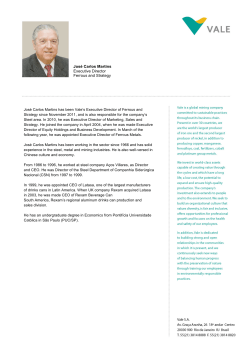 Jos&eacute; Carlos Martins Executive Director Ferrous and Strategy