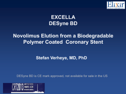 In-Stent Analysis DESyne BD Endeavor P value RVD