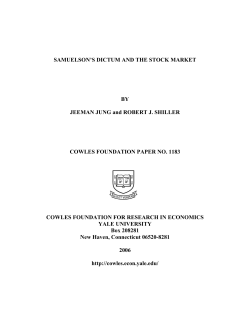 Samuelson`s Dictum and the Stock Market