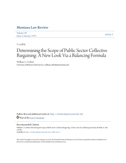 Determining the Scope of Public Sector Collective Bargaining: A