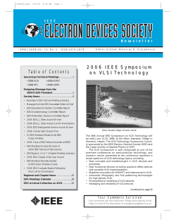 Table of Contents 2006 IEEE Symposium on VLSI Technology 2006