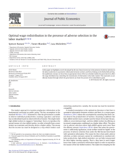 Optimal wage redistribution in the presence of adverse selection in