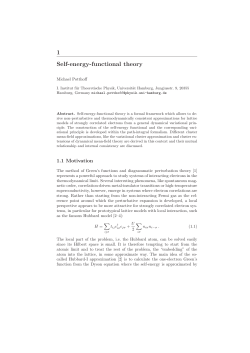 1 Self-energy-functional theory