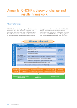 Annex I: OHCHR`s theory of change and results` framework