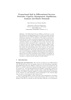 Proportional QoS in Differentiated Services Networks