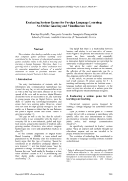 An assessment tool for online language learning computer games