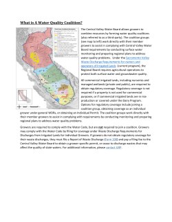 What is A Water Quality Coalition?