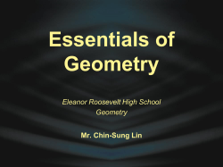 Geometry - Eleanor Roosevelt High School