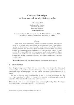Contractible edges in 2-connected locally finite graphs