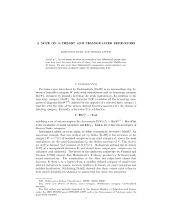 A NOTE ON K-THEORY AND TRIANGULATED