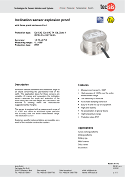 Inclination sensor explosion proof