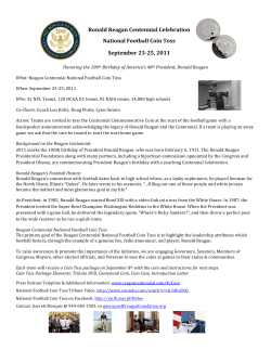 Reagan Coin Toss INFO