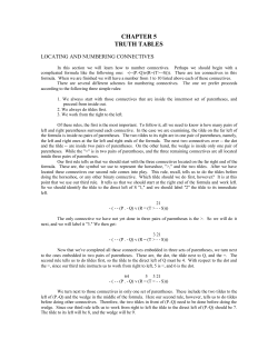 chapter 5 truth tables