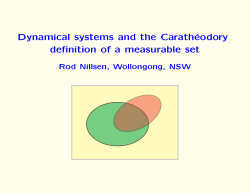 Dynamical systems and the Carath&eacute;odory definition of a