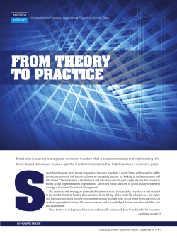 from theory to practice - Institutional Investor