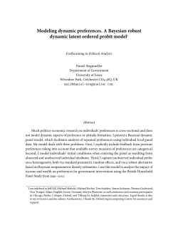 Modeling dynamic preferences. A Bayesian robust dynamic latent