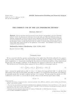 The correct use of the Lax&ndash;Friedrichs method