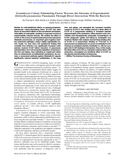 Granulocyte Colony-Stimulating Factor Worsens the Outcome of