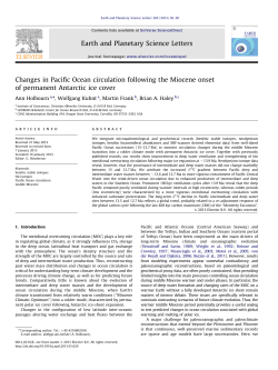 Changes in Pacific Ocean circulation following the Miocene onset of