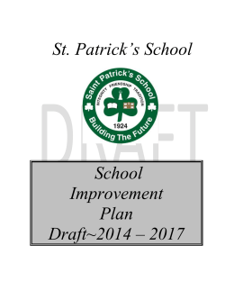 School Improvement Plan 2014
