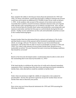 Questions: 4. Now complete the tables to develop pro forma