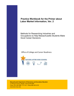 A Primer for Labor Market Information: Practice Work 2016