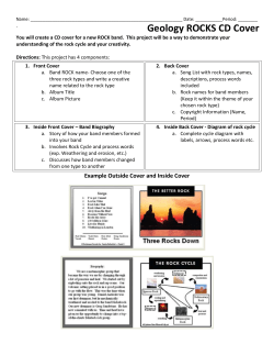 Geology Rocks CD Cover Rubric