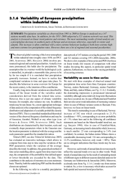 3.1.6 Variability of European precipitation within industrial time