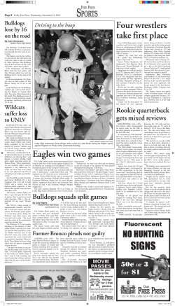 Four wrestlers take first place Eagles win two games