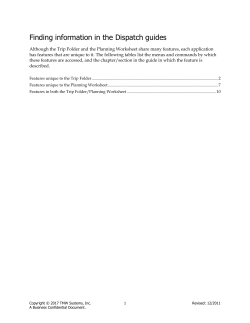 Finding information in the Dispatch guides