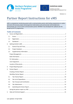 Partner Report Instructions for eMS